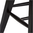 Bowery Hill Rubberwood Black Dining Arm Chair Rectangular 40.75