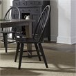 Bowery Hill Rubberwood Black Dining Arm Chair Rectangular 40.75