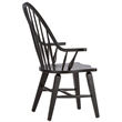 Bowery Hill Rubberwood Black Dining Arm Chair Rectangular 40.75