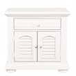 Bowery Hill Poplar Oyster White Nightstand Rectangular Fully Stained 29.5