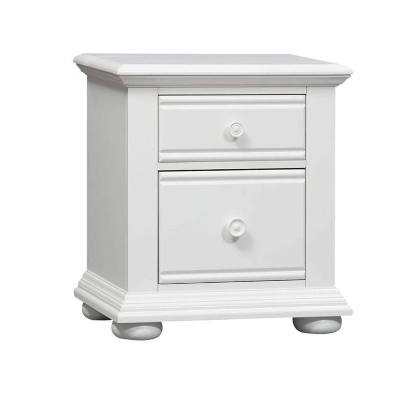 Bowery Hill 2 Drawer Nightstand in Oyster White