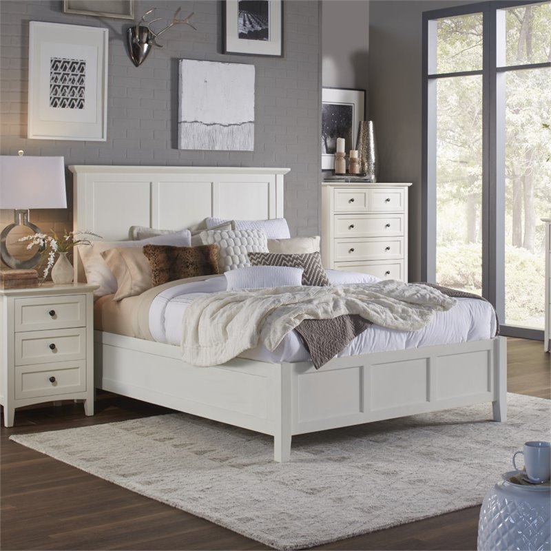 Bowery Hill California King Panel Bed in White | Cymax Business