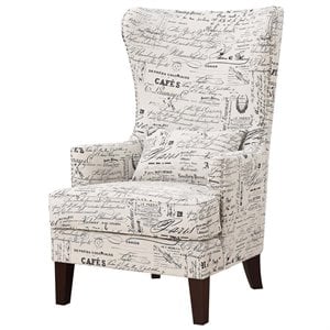 bowery hill accent chair in french script