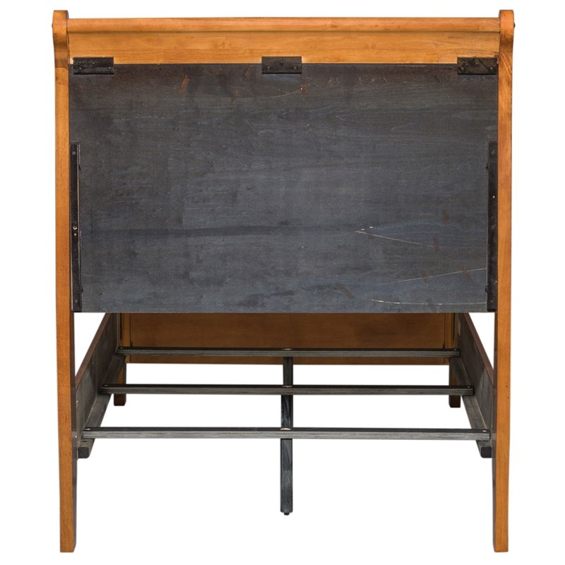Bowery Hill Twin Sleigh Bed in Aged Oak