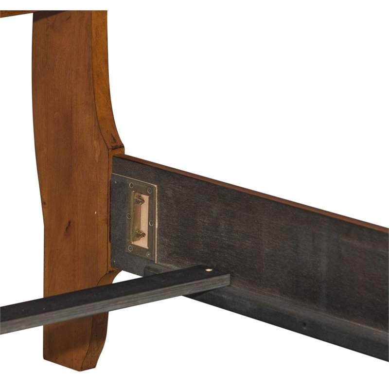 Bowery Hill Twin Sleigh Bed in Aged Oak