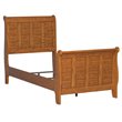 Bowery Hill Twin Sleigh Bed in Aged Oak