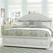Bowery Hill Arched Crown Farmhouse Wood Queen Panel Headboard in White