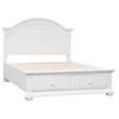 Bowery Hill Arched Crown Farmhouse Wood Queen Panel Headboard in White