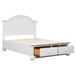 Bowery Hill Arched Crown Farmhouse Wood Queen Panel Headboard in White