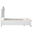 Bowery Hill Arched Crown Farmhouse Wood Queen Panel Headboard in White