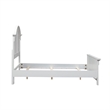 Bowery Hill Arched Crown Molding Farmhouse Wood King Panel Bed in Oyster White