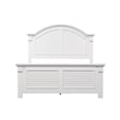 Bowery Hill Arched Crown Molding Farmhouse Wood Queen Panel Bed in Oyster White