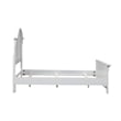 Bowery Hill Arched Crown Molding Farmhouse Wood Queen Panel Bed in Oyster White