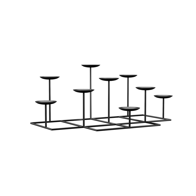 Bowery Hill 9 Candle Candelabra in Matte Black