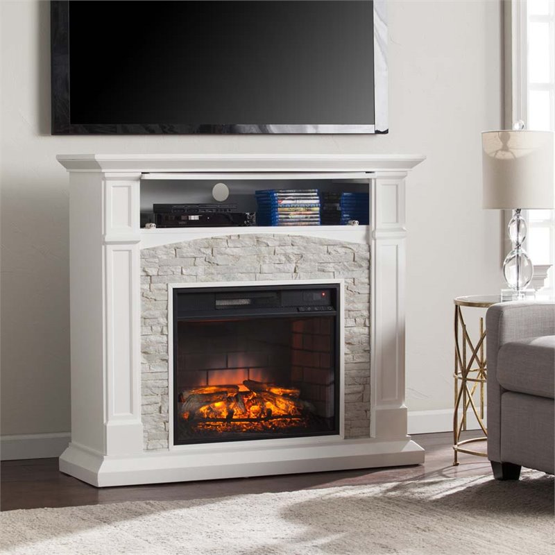 Bowery Hill Infrared Electric Fireplace Tv Stand
