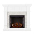 Bowery Hill Corner Electric Fireplace in White