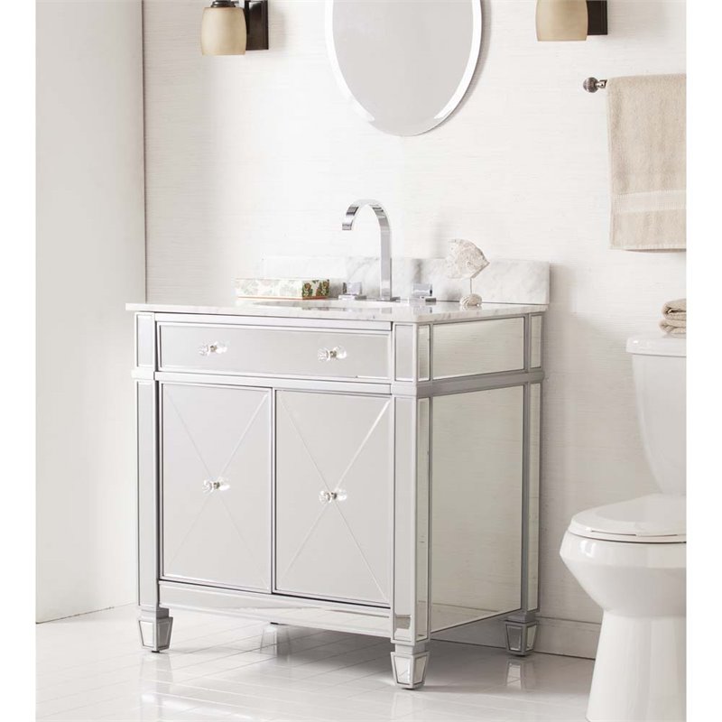 Bowery Hill 2 Door Mirrored Single Bathroom Vanity Cymax Business