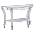 Bowery Hill Glam Demilune Mirrored Console Table