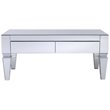Bowery Hill Contemporary Mirrored Storage Coffee Table