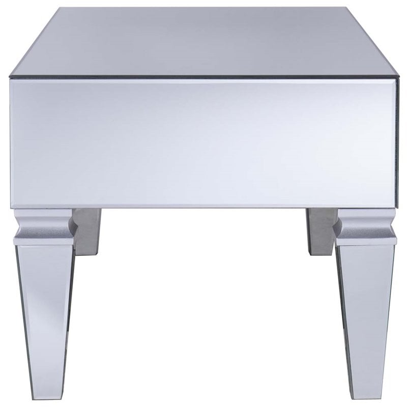 Bowery Hill Contemporary Mirrored Storage Coffee Table