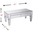 Bowery Hill Contemporary Mirrored Storage Coffee Table