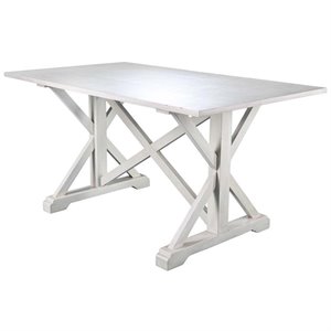bowery hill farmhouse dining table in white