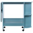 Bowery Hill Mobile Sewing and Craft Table in Turquoise