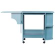 Bowery Hill Mobile Sewing and Craft Table in Turquoise