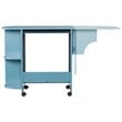 Bowery Hill Mobile Sewing and Craft Table in Turquoise