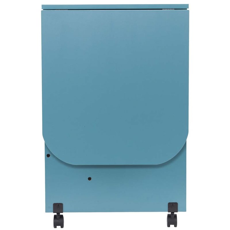 Bowery Hill Mobile Sewing and Craft Table in Turquoise