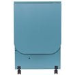 Bowery Hill Mobile Sewing and Craft Table in Turquoise