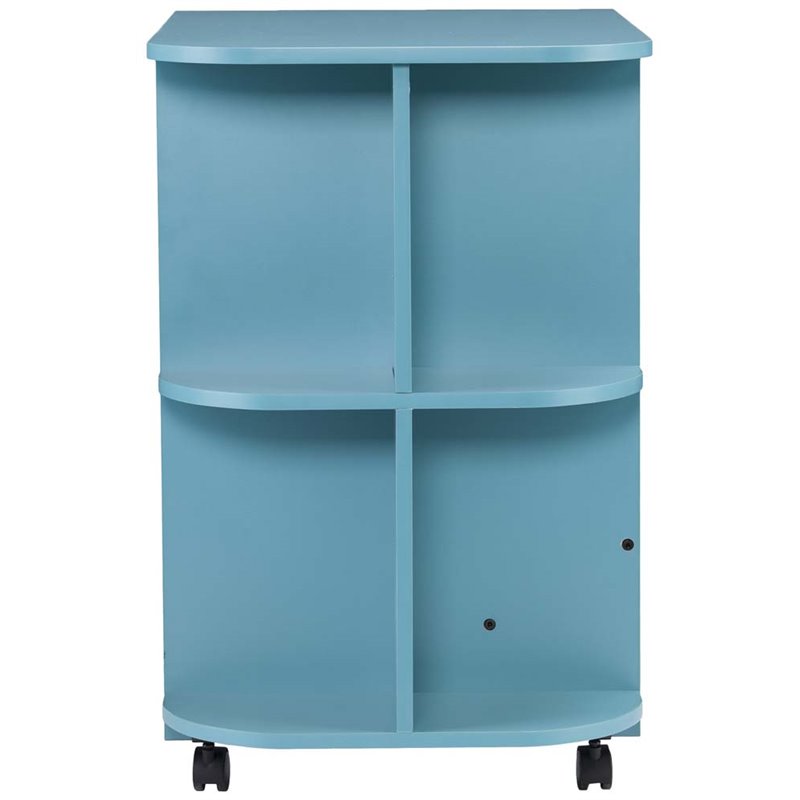 Bowery Hill Mobile Sewing and Craft Table in Turquoise