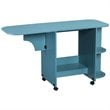 Bowery Hill Mobile Sewing and Craft Table in Turquoise