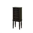 Bowery Hill Ebony Jewelry Armoire in Distressed Ebony Black