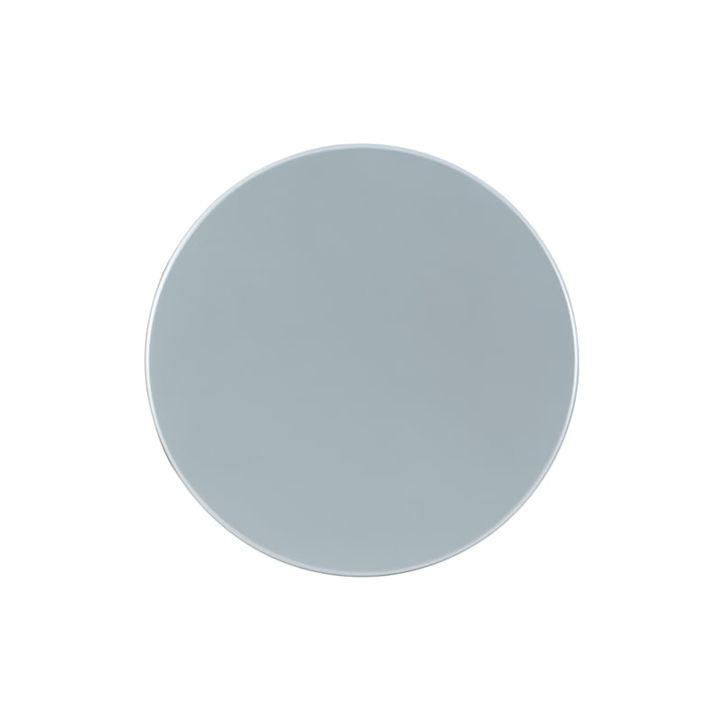 Bowery Hill Round Contemporary Wood End Table with Shelf in Silver