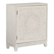 Bowery Hill 1-Door Transitional Wood Storage Accent Cabinet in Smokey Off White
