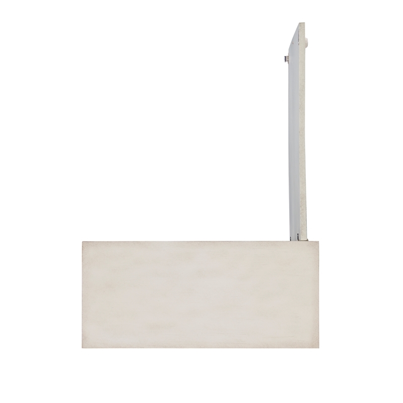 Bowery Hill 1-Door Transitional Wood Storage Accent Cabinet in Smokey Off White