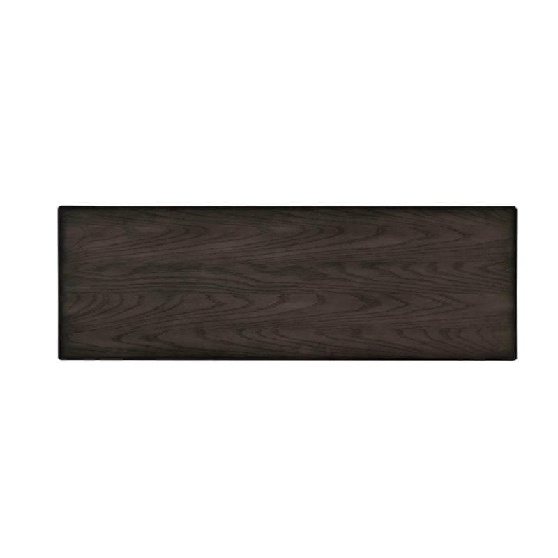 Bowery Hill MDF with Oak Veneer Teal Blue Dining Set Rectangular Padded Seat 59