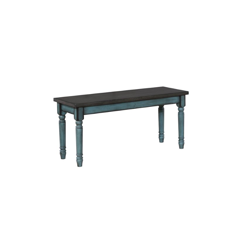 Bowery Hill Kitchen Bench in Teal Blue