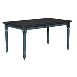 Bowery Hill 59&quot Dining Table in Teal Blue