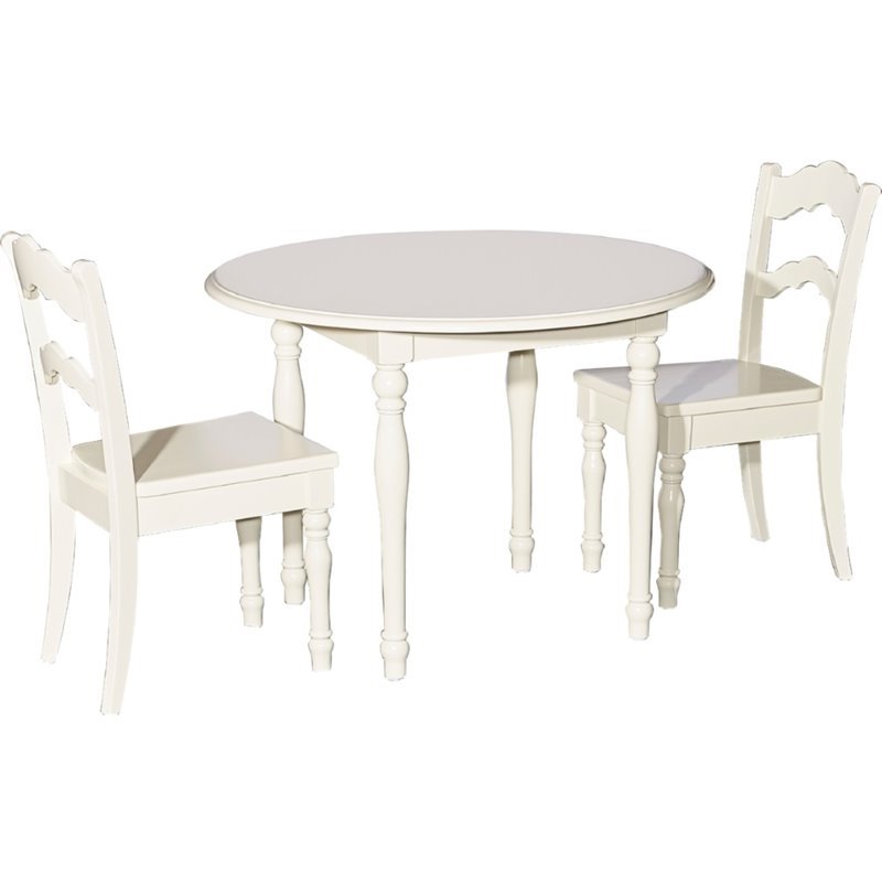 Bowery Hill Table and 2 Chairs in Vanilla