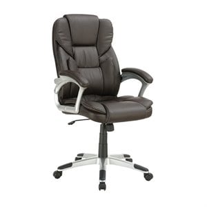 bowery hill lumbar support office chair in brown