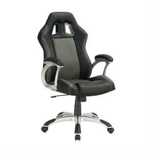 bowery hill air ventilation office chair in black and gray
