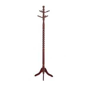 Bowery Hill Twisted Post Coat Rack in Merlot