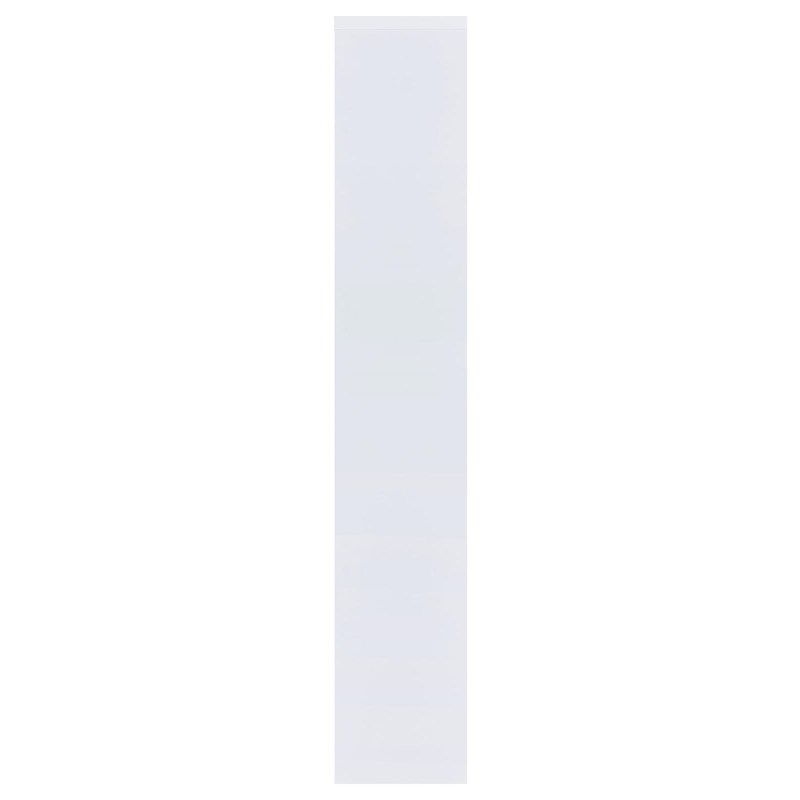 Bowery Hill Engineered Wood Asymmetrical 8-Shelves Bookcase in White