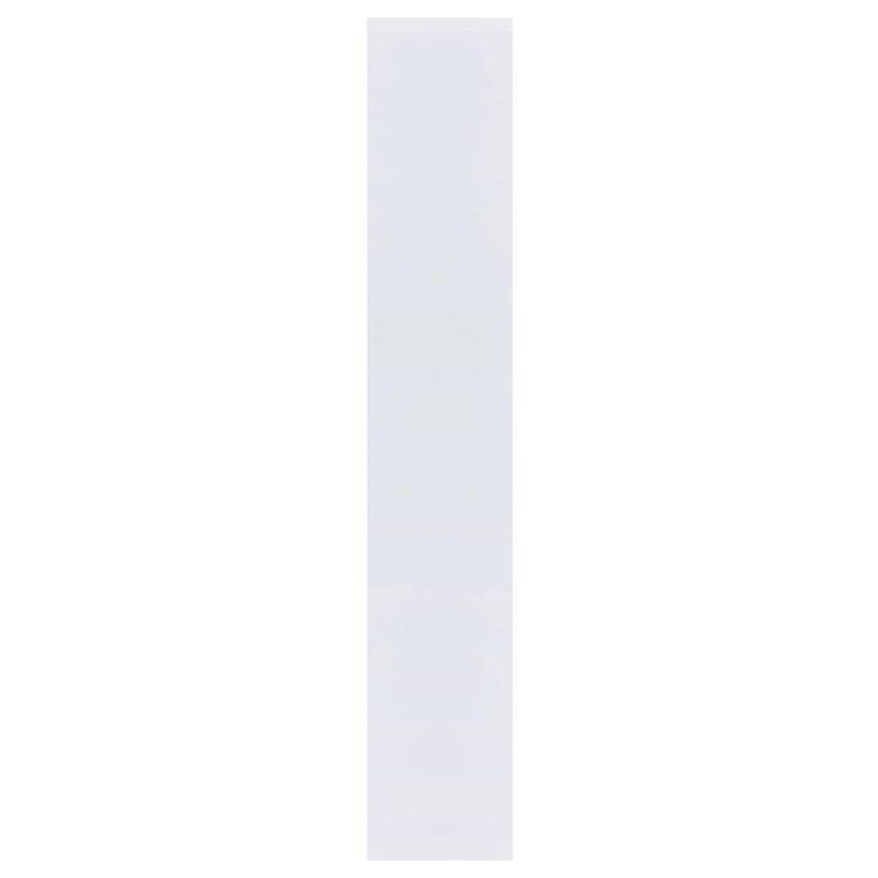 Bowery Hill Engineered Wood Asymmetrical 8-Shelves Bookcase in White