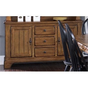 Bowery Hill Buffet in Rustic Oak