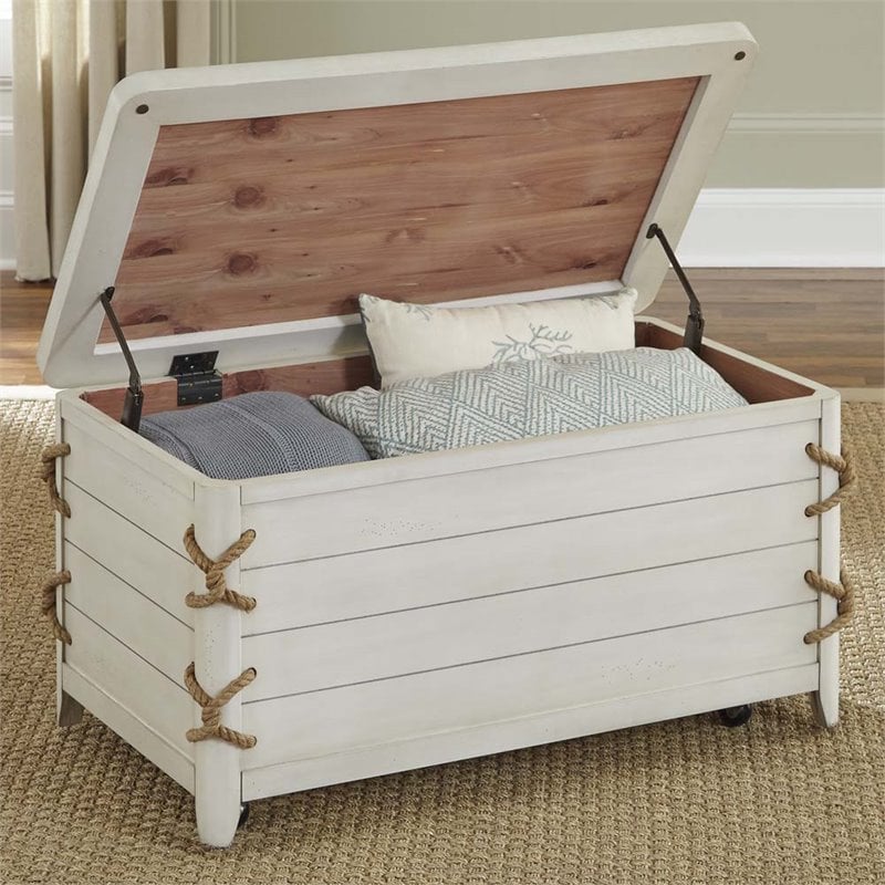 Bowery Hill Storage Trunk in White