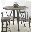 Bowery Hill Round Counter Height Dining Table in Gray