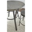 Bowery Hill Round Counter Height Dining Table in Gray